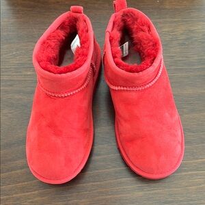 Ugg Cozy Red Suede Boots